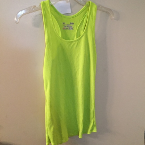 Under Armour Tops - Under Armour Fitted/Ribbed Neon Green tank